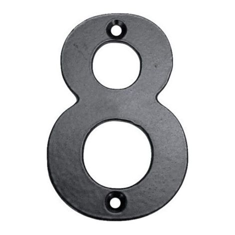 Numero Señal Atornillar  100Mm "8" Forjado Negro