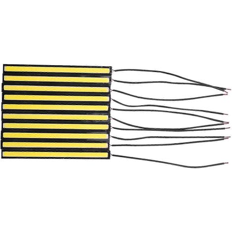 Lot de 10 bandes LED étanches 12 V avec feux de jour (DRL) - COB blanc - Idéales pour le camping, les bateaux et les voitures. (1/5)
