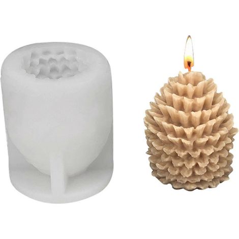 Silikonform in Form eines Weihnachtszapfens, ideal zum Backen von Kuchen, Schokolade, Seife und Kerzen. (1/5)