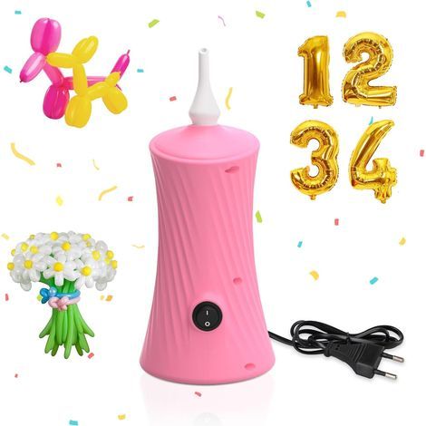 Electric Balloon Pump - Electric Inflator for Long Balloons & Aluminum Foil, Portable Balloon Pump, Inflation Pump for Birthday, Wedding, Christmas Balloons & Party Decorations Brand: (1/5)