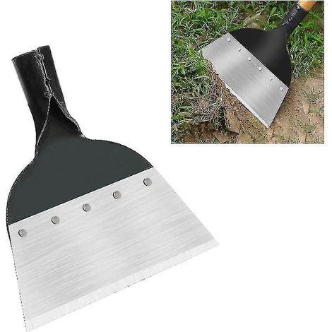 Pelle de jardin multifonctionnelle, pelle de nettoyage de jardin extérieur, pelle plate en acier, désherbage extérieur, désherbage agricole (1/5)
