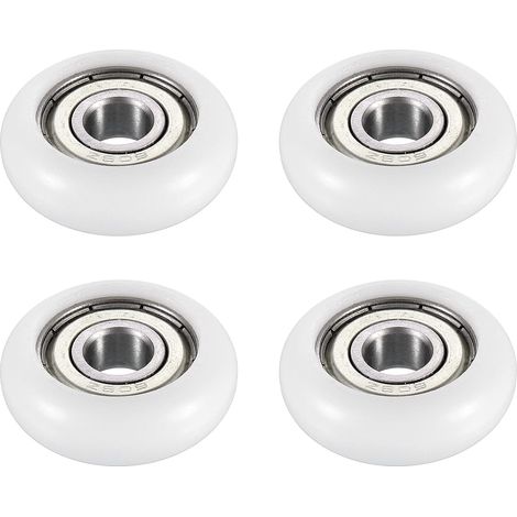 4 Pièces Roulement à Billes Guide Rouleau Poulie de Renvoi pour Accessoires de Quincaillerie de Meubles et Porte Coulissante Fenêtre
