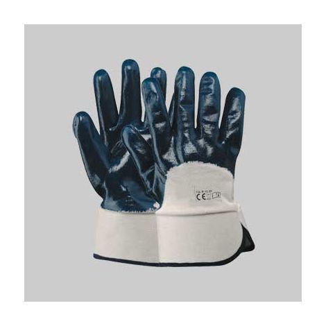 Guanto cotone/impregnato nbr blu tg. 10 conf. da 12 pa