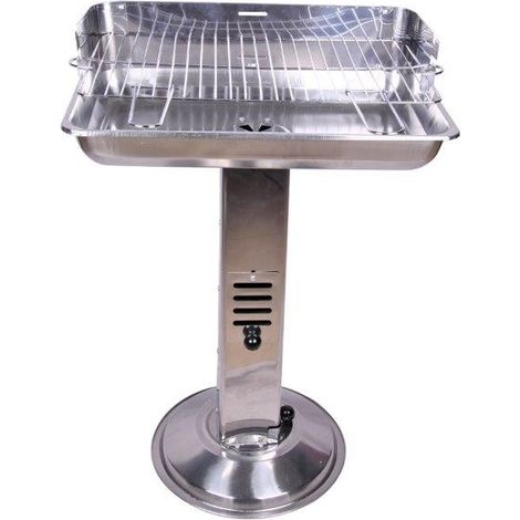 BARBECUE RETTANGOLARE INOX CM52,5X32,5X74 C&BBQ (1/2)
