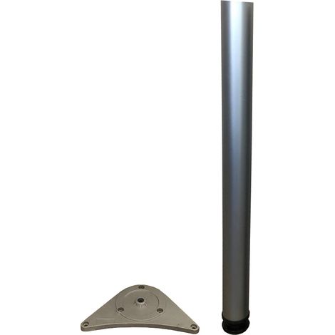 PIEDE PER TAVOLO ACCIAIO D 60XH710 MM NICHEL SATINATO- 4,0 pz