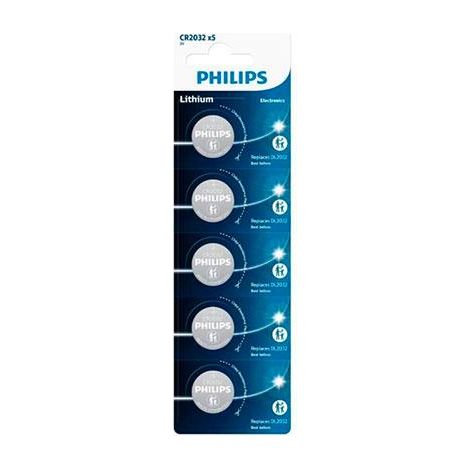Pila a bottone al litio cr2032 3v philips ( 5pz)
