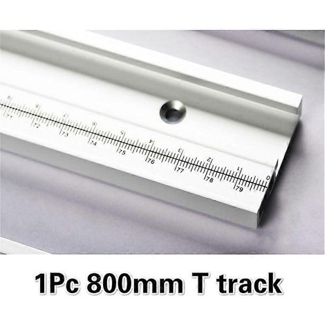 Rails en T en alliage d'aluminium avec échelle et butée d'angle, rail de guidage à rainure en T, table de défonceuse, scie à table, établi de menuiserie, bricolage
