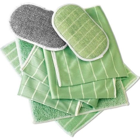 qualité-Chiffons Bambou MicrofibresLavettes et Eponges Lavables Qualité Premiumpour Vitre Plaque Cusine Salle de Bain Plan de Trava (1/4)