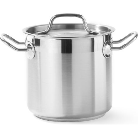 Marmite haute Profi Line avec couvercle, fond sandwich, 24 l, diamètre 320 x 300 h - Hendi 832608 (1/5)