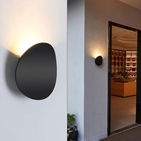Applique murale d'extérieur moderne 7 W 3000 K, Noir,câblée, for porche et terrasse, en aluminium, étanche IP65, for porte d'entrée, garage, jardin (1/5)