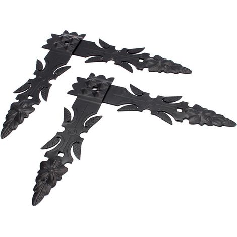 Équerre décorative en acier noir 60x46cm 50mm (1/2)