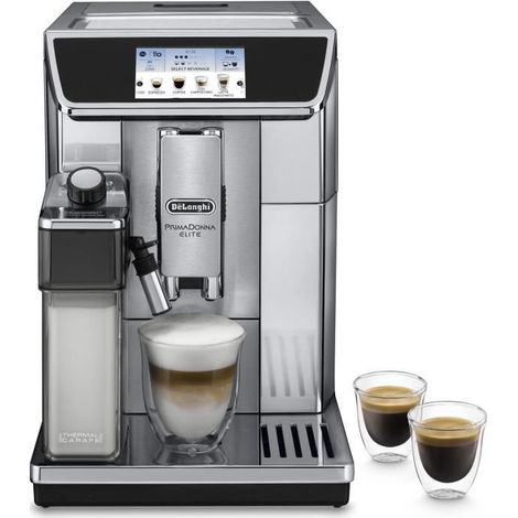 Delonghi – Cafetière à dosettes avec broyeur – Inox – 15 bars – Capacité 2L – Mouture réglable – Température ajustable – Application Coffee Link (1/5)