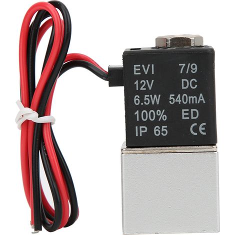 Quick Response Solenoid Valve Water Air Oil 2-Position 2-Way Aluminum Alloy Body Valve DC12VG1/8in (1/5)
