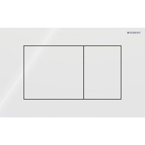 Placca Geberit Sigma40 Square Vetro Bianco Doppio Tasto  115.629.SI.1 Vetro Bianco