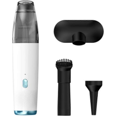 Aspirateur de voiture sans fil, aspirateur portatif rechargeable, aspirateur multifonction à main avec forte aspiration, blanc (1/5)