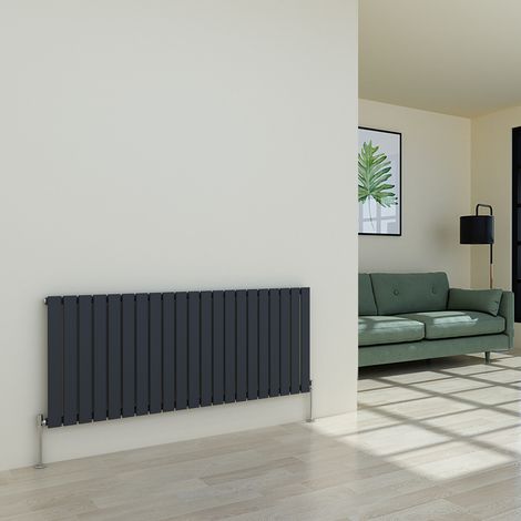 Warmehaus Flat Radiator Anthracite Horizontal Single 600x1428mm (1/6)