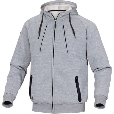 Chaqueta de trabajo delta plus forro polar gris claro cremallera