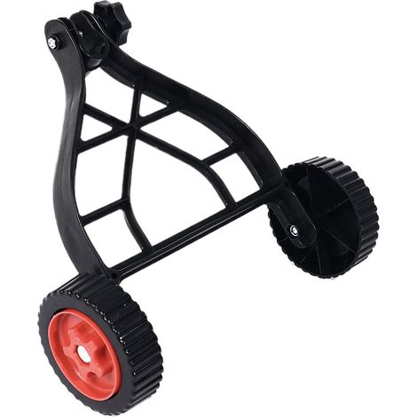 Roues de support pour débroussailleuse – Fixation de roue auxiliaire réglable pour tondeuse à gazon Accessoire stabilisateur de débroussailleuse pour jardin, cour, outil d'entretien de pelouse (1/4)
