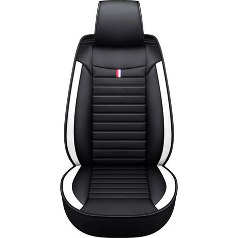 Housse de siège auto, cuir PU, design imperméable, BLANC (1/2)
