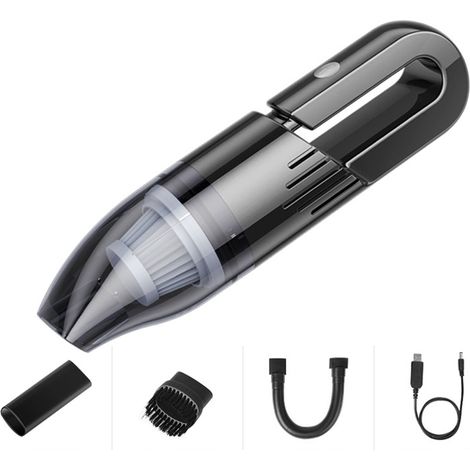 Aspirateur voiture 120W 6000Pa puissance d'aspiration, baladeur sans fil noir portable (1/5)