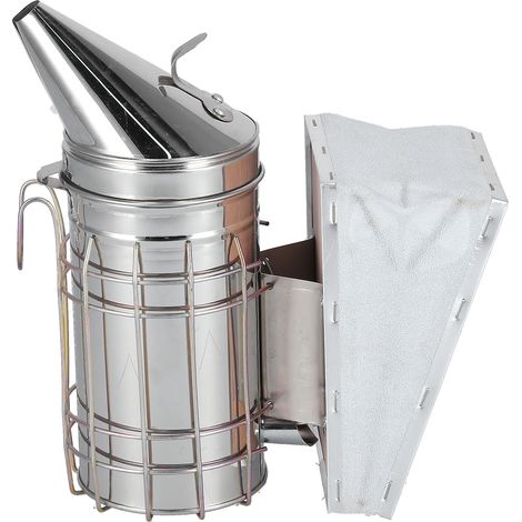 Kit de démarrage pour apiculteur : enfumoir 3 pièces, brosse à abeilles, grattoir, en acier inoxydable. (1/5)