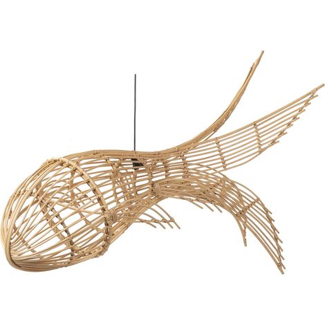 Plafonnier Poisson en rotin 180x80x80 cm
