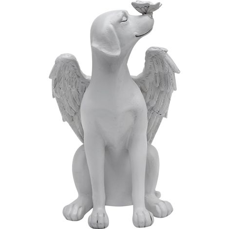 Statue commémorative d'ange pour chien, pierre tombale, monument funéraire pour chien, décoration de jardin, statue de chien endormi, ornement de chien en résine, figurines d'anges, chien passant sur (1/5)