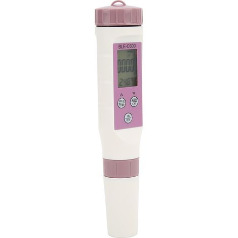 Wasserqualitätsprüfstift, 7-in-1-Multifunktionsgerät mit Handyverbindung zur Messung von Salzgehalt, EC-Wert und Temperatur sowie pH-Wert und Testpulver (1/5)