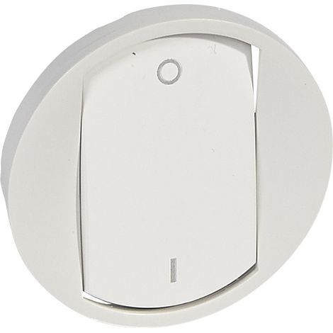 Enjoliveur Céliane doigt large pour interrupteur bipolaire Blanc (068021)