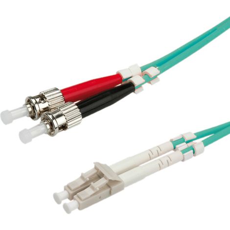 ROLINE 50/125µm LC/ST OM3 0.5m Cable de fibra óptica e InfiniBand 0,5 m Turquesa