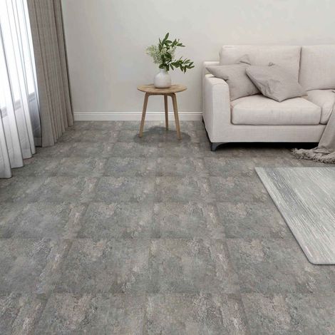 vidaXL Flooring Planks 5.11 m² 55 pcs PVC Stone wall