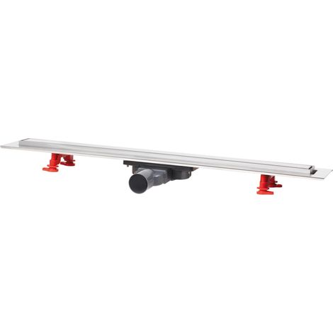 Caniveau douche à l'italienne 70 cm Venisio Slim+ avec grille réversible en inox, Wirquin 30723948, gris