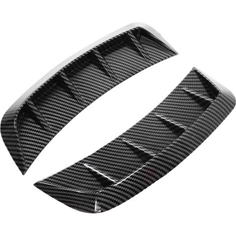 Garniture de pare-chocs avant, aileron latéral, cache d'aération, style fibre de carbone, accessoires extérieurs universels pour voiture (1/5)