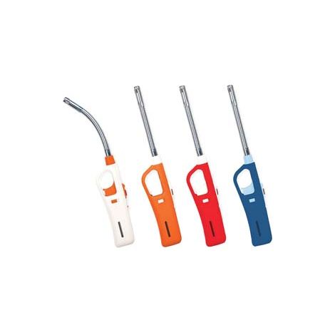 ACCENDIGAS A FIAMMA FLEX CON TUBO FLESSIBILE- - colori assortiti - 12 blister