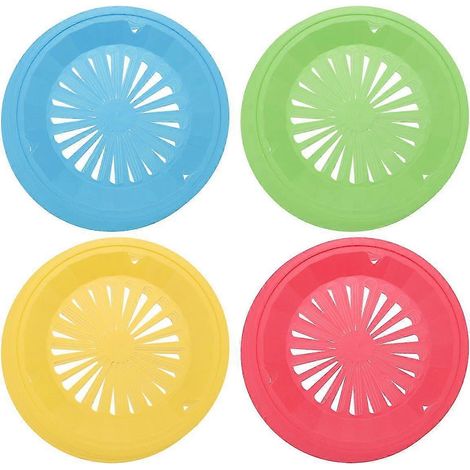 Lot de 16 supports à assiettes en carton réutilisables en plastique pour fêtes, barbecues et pique-niques, plateaux ronds pour griller. (1/5)