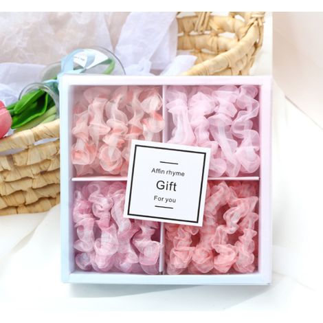 Set de 20 coleteros y gomas para el pelo, accesorios para mujeres y niñas, presentados en una caja de regalo. Ideal para la temporada navideña.