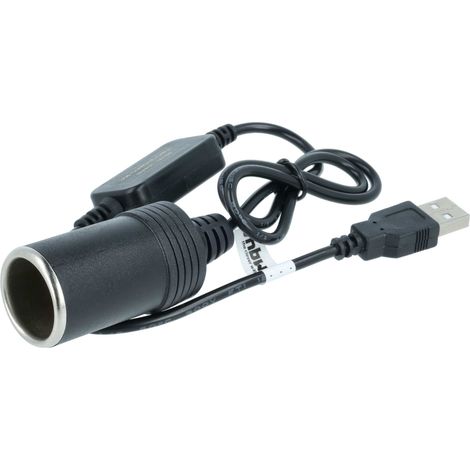 vhbw Adaptador USB a toma de mechero - Cable convertidor de 5 V a 12 V, USB-A a toma de 12 V, 60 cm, 8.0 W (1/4)