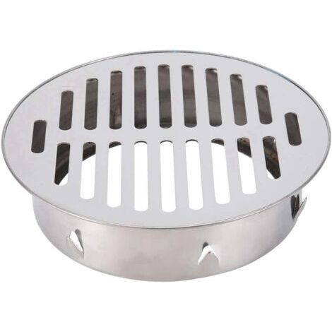 Siphon de Sol, Balcon en Acier Inoxydable Évier Rond Anti-Blocage Siphon de Sol Amovible pour Jardin Extérieur Tuyau d'Évacuation Tuyau d'Échappement Toit Balcon Utilisation(160 Flat Mouth) (1/5)