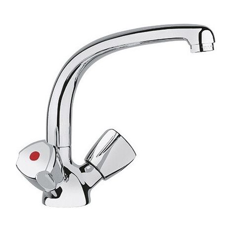 Mitigeur d'évier monotrou STANDARD DN 15 Terralux manette, plastique chromé KLUDI