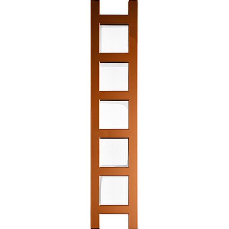Sèche-serviette mixte cuivré de 640mm de haut et 200mm de large - 124 Watt - EAS640/200V2TCG