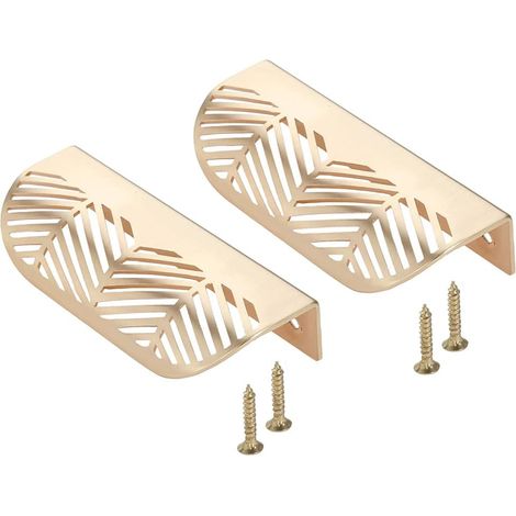 Poignée de porte en 2 parties, tiroir, poignées forme feuille (1/5)