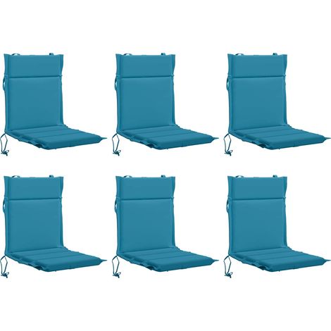 6-Piece High Back Chair Cushions GEMERT 6 pcs 100% Polyester vidaXL