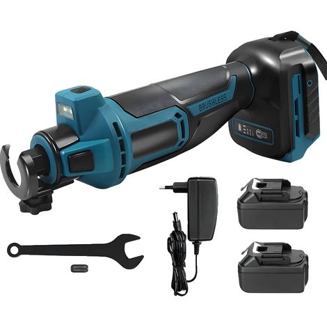 Outil de découpe, sans fil, performance haute vitesse, 2pcs Batterie Prise UE (1/2)