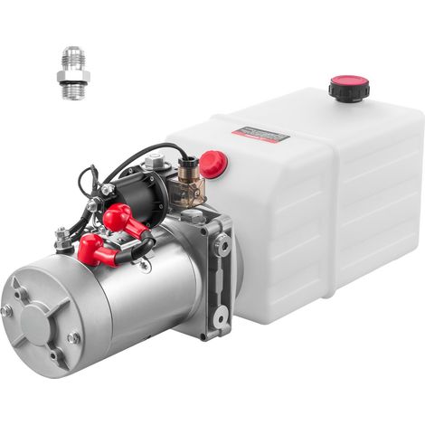 Vérin hydraulique 7L, Pompe monobloc 12V pour benne basculante, 22 MPa, 3,4 L/min, réservoir métallique (1/5)