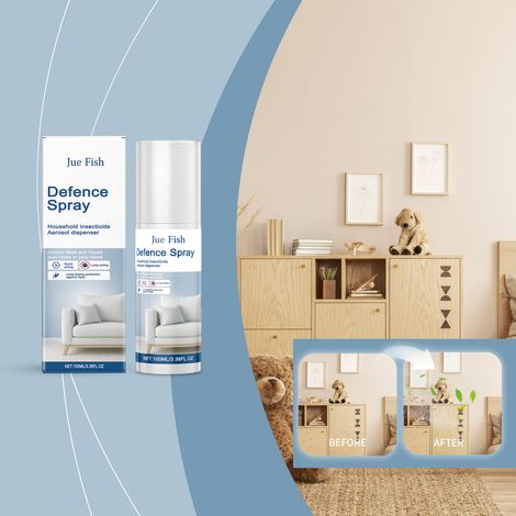 Floh- und Läuseabwehrspray für den Haushalt, schnell trocknend, geruchlos und reinigend – 100 ml -- DE (1/5)