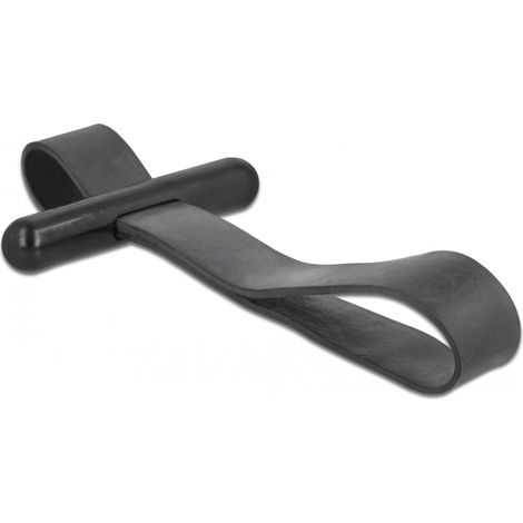 Delock Sujetacable con lazo de goma negro