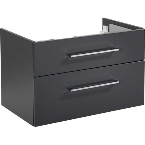 Fackelmann HYPE 3.0 Waschtischunterschrank 80 cm, Anthrazit, 2 Schubladen"-"83221 (1/4)