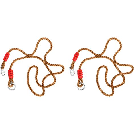 Lot de 2 cordes en nylon résistant aux déchirures, robustes et faciles à installer pour suspendre un arbre à balançoire. (1/5)