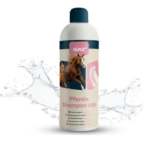 nimo Pferde Shampoo sensitiv - ohne Duftstoffe & pH-Neutral für alle Rassen - 0.5 l (1/5)