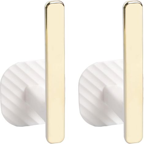 BEBUSINGOTO Soporte para cortina, correa decorativa de pared, gancho autoadhesivo en forma de L, soporte decorativo de estilo nórdico para el hogar, blanco, 2 unidades (1/5)
